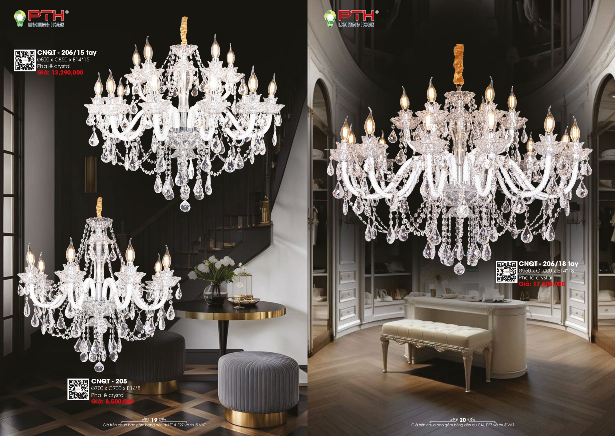 Bảng giá đèn trang trí PTH Lighting Home 2026